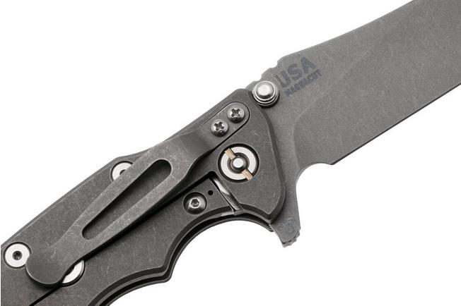Afbeelding voor Rick Hinderer Eklipse 3.5" Skinny Slicer, Hollow Grind Working Finish Magnacut, Black G10, zakmes