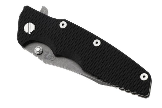 Afbeelding voor Rick Hinderer Eklipse 3.5" Skinny Slicer, Hollow Grind Working Finish Magnacut, Black G10, zakmes