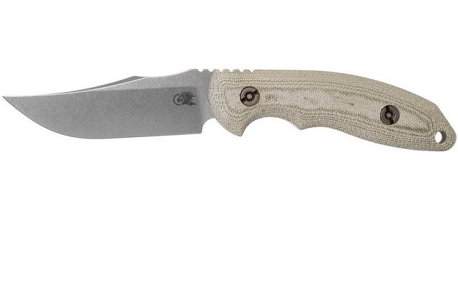 Rick Hinderer The Emmett, CPM 20CV, Green Micarta couteau de chasse