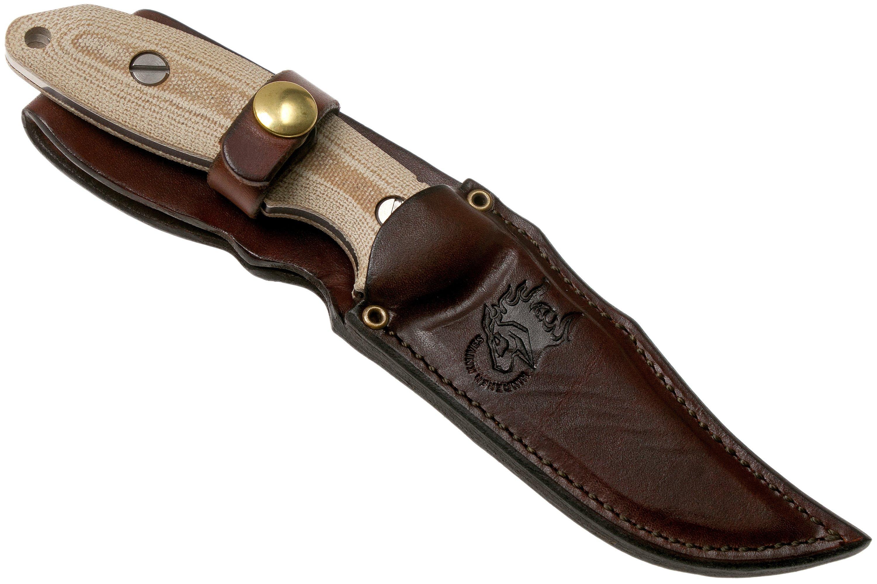 Rick Hinderer The Emmett, CPM 20CV, Natural Micarta hunting knife ...