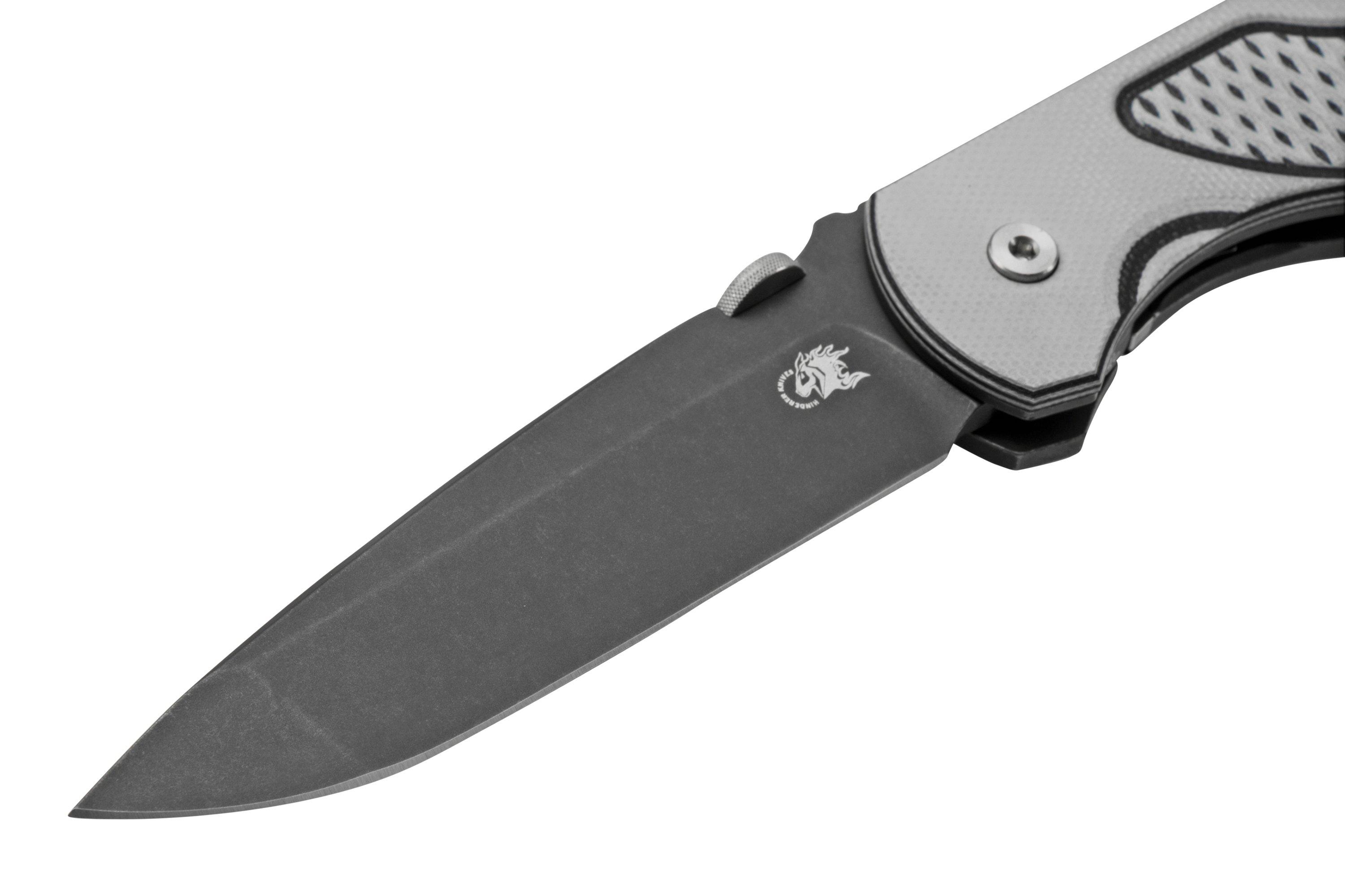 Rick Hinderer FireTac Spanto Battle Black, Black Grey G10, navalha ...