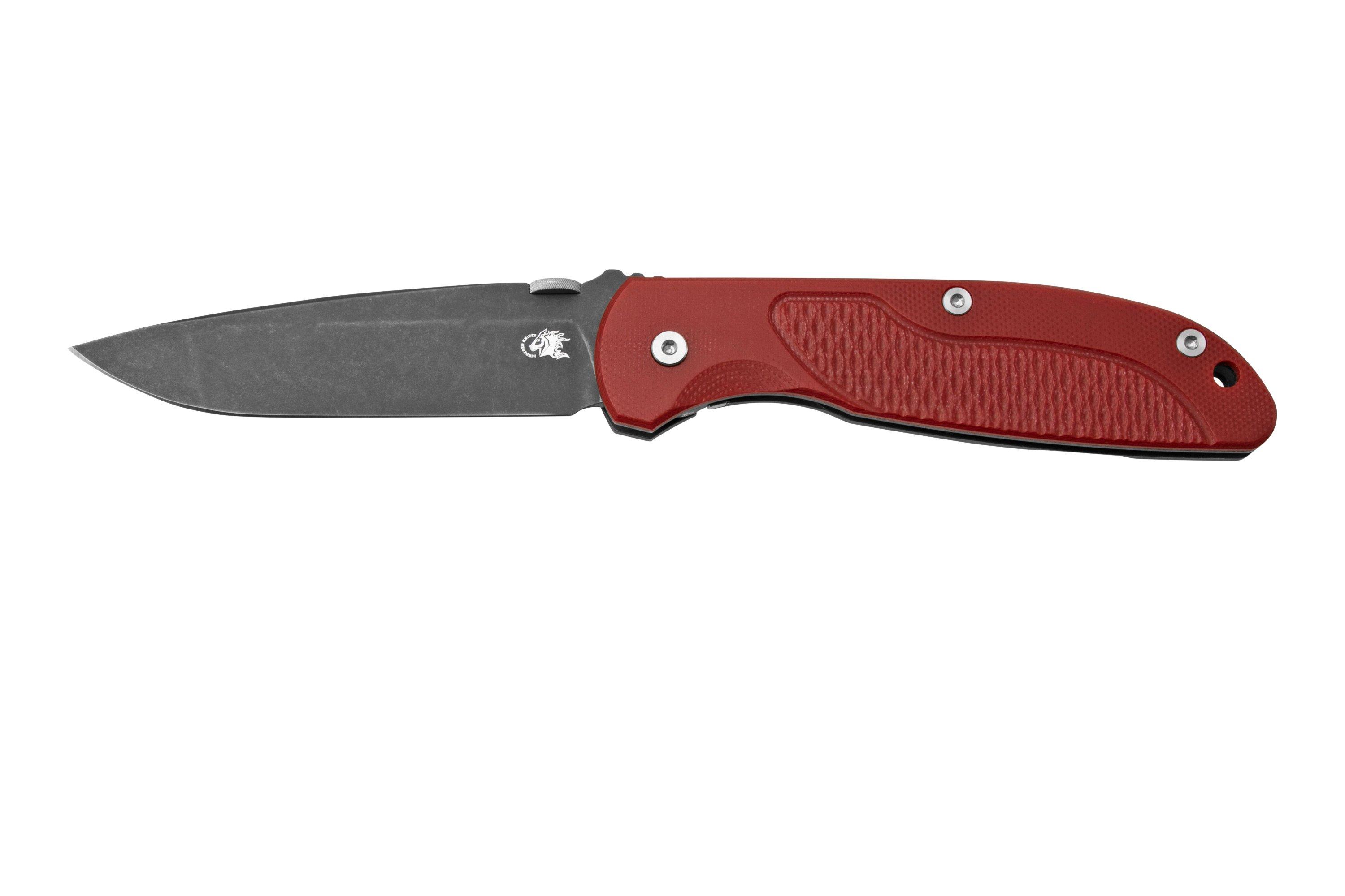 Rick Hinderer FireTac Spanto Battle Black, Red G10, pocket knife ...