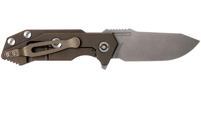 Image for Rick Hinderer Half Track Battle Bronze Ti 2.75" stonewashed pocket knife