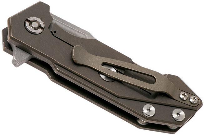 Image for Rick Hinderer Half Track Battle Bronze Ti 2.75" stonewashed pocket knife