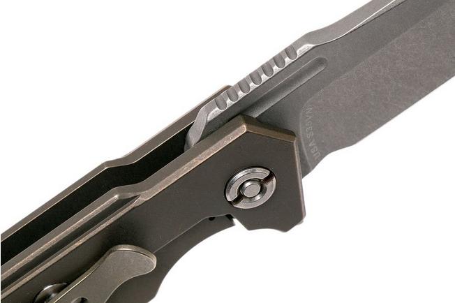 Image for Rick Hinderer Half Track Battle Bronze Ti 2.75" stonewashed pocket knife