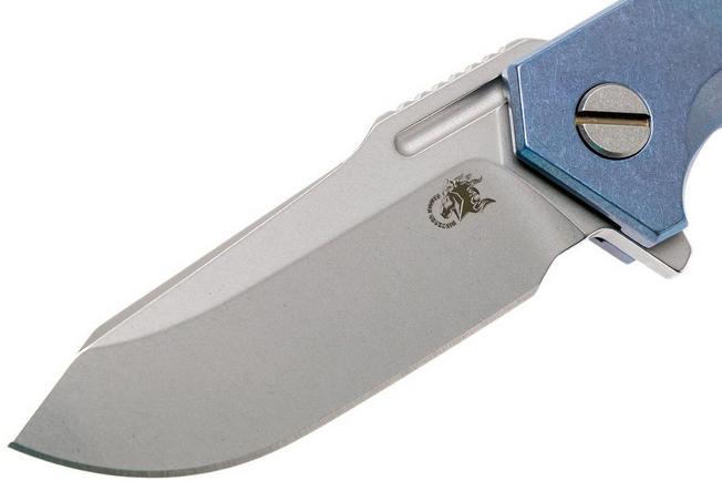Image for Rick Hinderer Half Track Blue Ti 2.75" stonewashed pocket knife