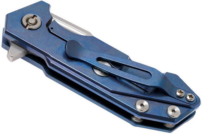Image for Rick Hinderer Half Track Blue Ti 2.75" stonewashed pocket knife