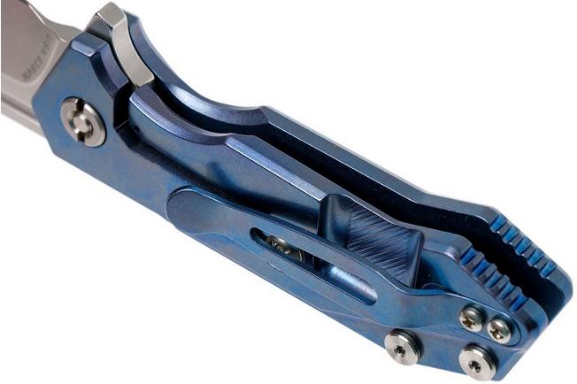Image for Rick Hinderer Half Track Blue Ti 2.75" stonewashed pocket knife