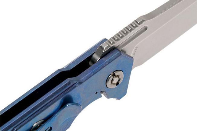 Image for Rick Hinderer Half Track Blue Ti 2.75" stonewashed pocket knife