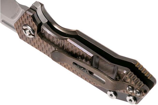 Image for Rick Hinderer Half Track Textured Ti 2.75" stonewashed pocket knife, bronze