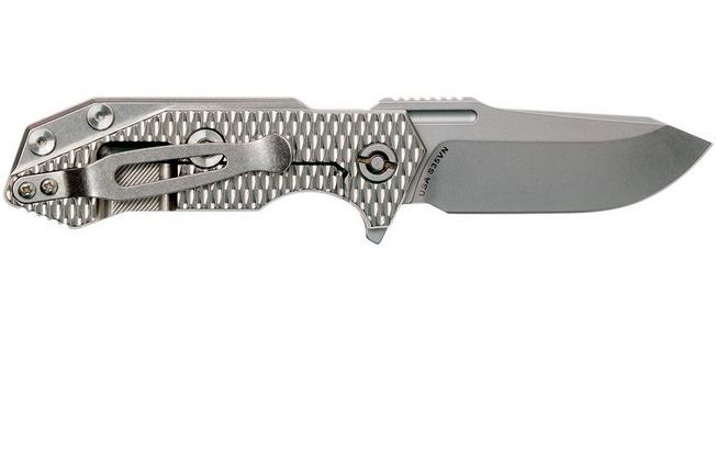 Image for Rick Hinderer Half Track Textured Ti 2.75" stonewashed pocket knife