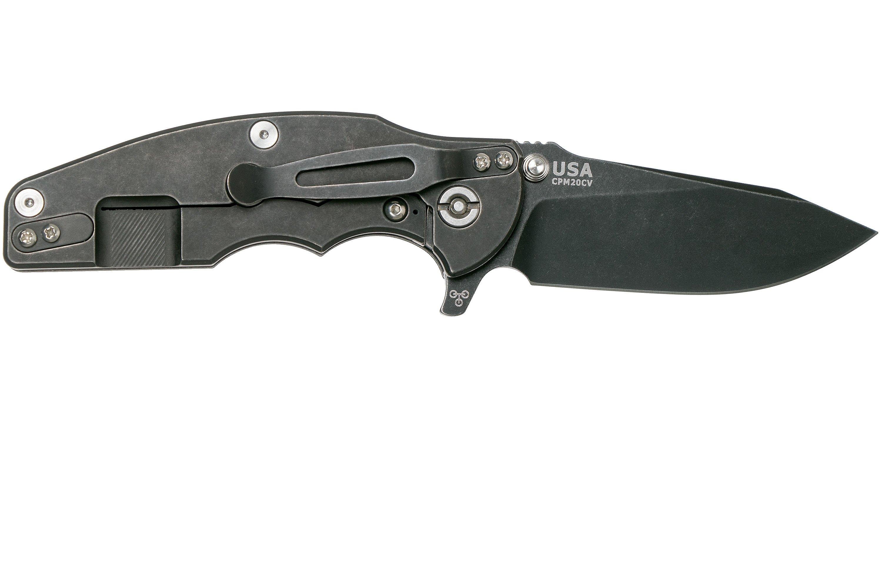 Rick Hinderer Jurassic Slicer Battle Black, Black G10 CPM