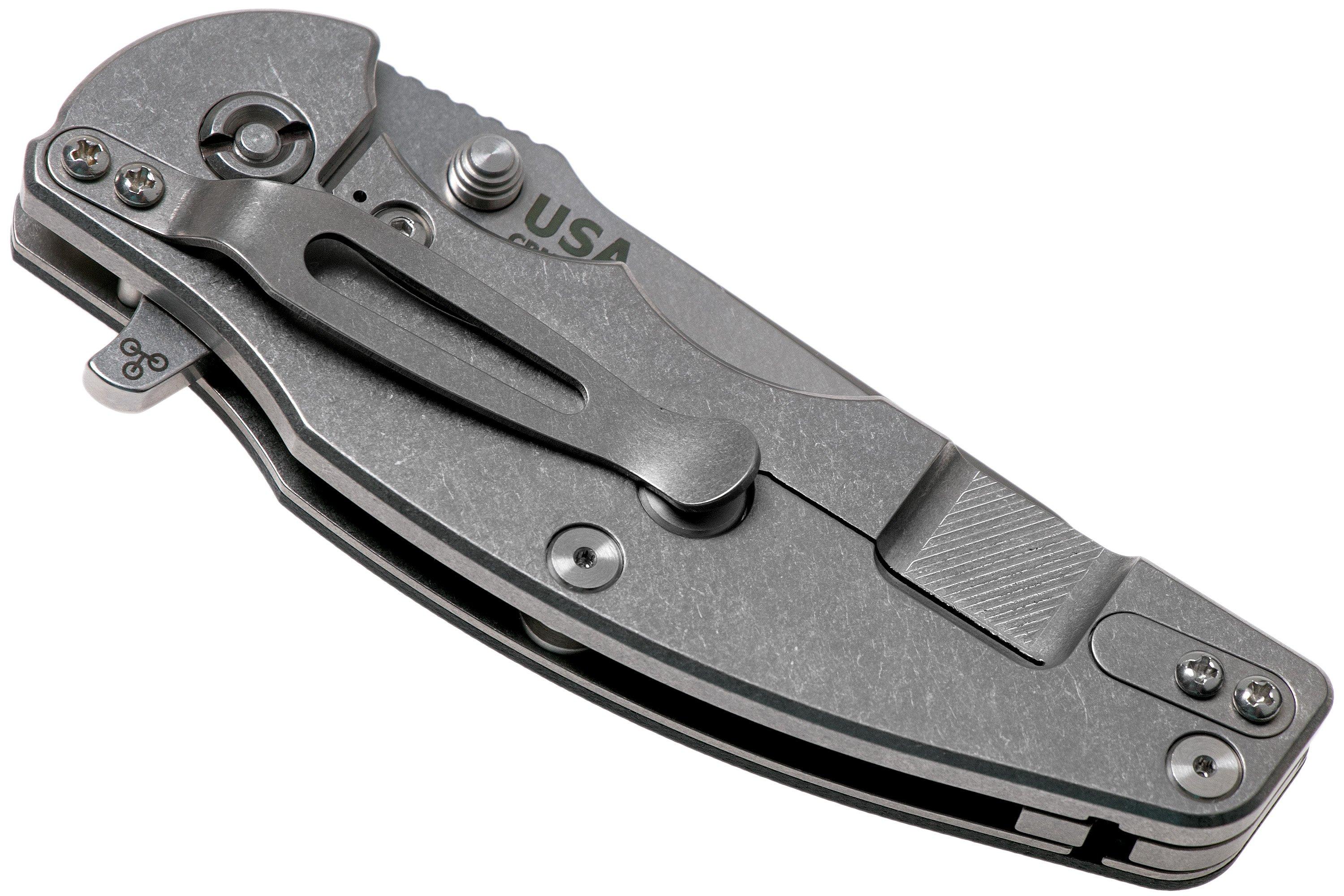 Rick Hinderer Jurassic Spearpoint 20CV Stonewash Black G10 pocket knife ...