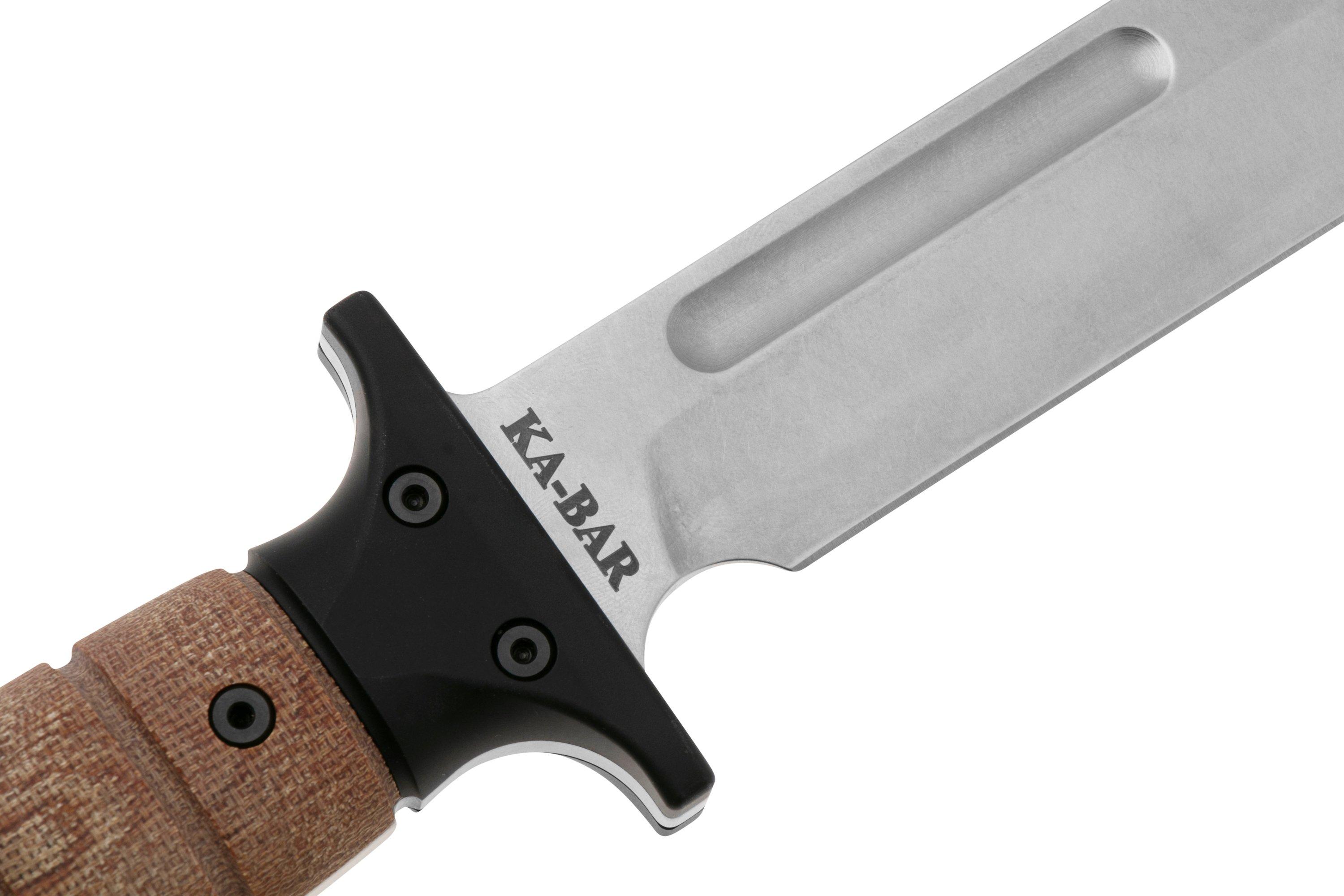 Rick Hinderer KA-BAR Stonewashed 3V, Natural Micarta, vaststaand mes ...