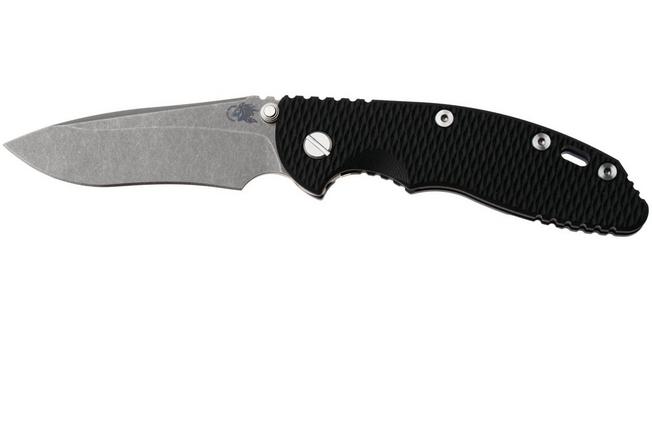 Bild für Rick Hinderer XM-18 3.5" Recurve NF KXM35NFRECBBLBK, Dark Stonewashed CPM MagnaCut, Battle Blue Titanium, Black G10, Taschenmesser