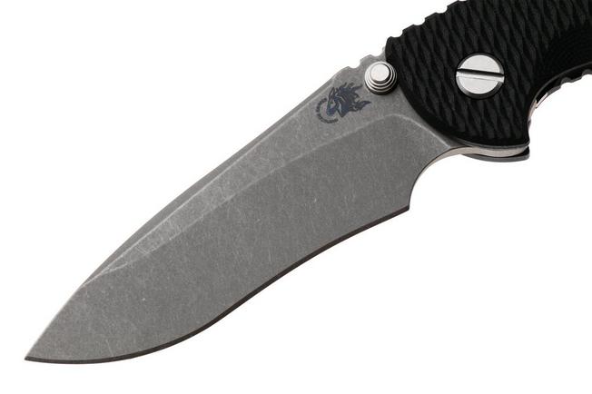 Bild für Rick Hinderer XM-18 3.5" Recurve NF KXM35NFRECBBLBK, Dark Stonewashed CPM MagnaCut, Battle Blue Titanium, Black G10, Taschenmesser