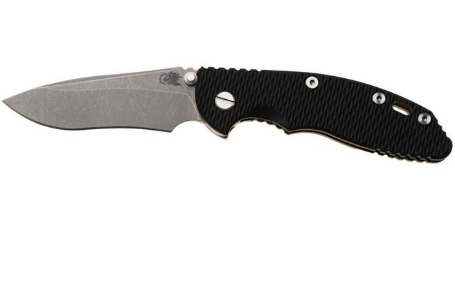Bild für Rick Hinderer XM-18 3.5" Recurve NF KXM35NFRECBBRBK, Dark Stonewashed CPM MagnaCut, Battle Bronze Titanium, Black G10, Taschenmesser
