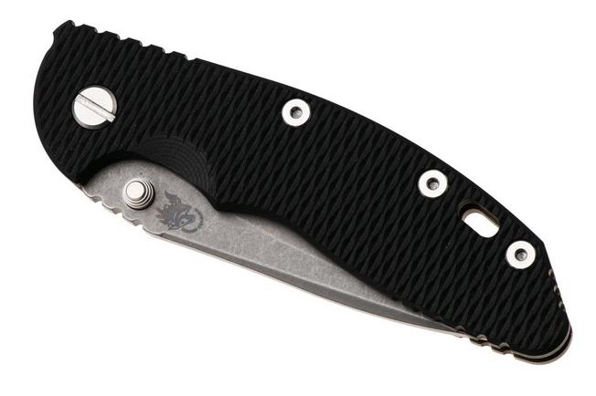 Bild für Rick Hinderer XM-18 3.5" Recurve NF KXM35NFRECBBRBK, Dark Stonewashed CPM MagnaCut, Battle Bronze Titanium, Black G10, Taschenmesser