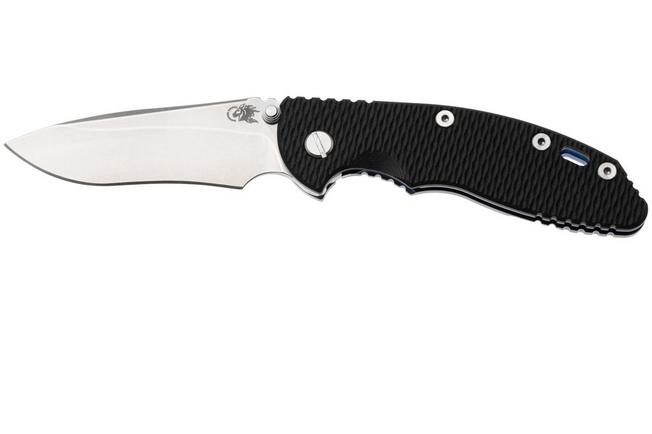 Bild für Rick Hinderer XM-18 3.5" Recurve NF KXM35NFRECSWBLBK, Stonewashed CPM MagnaCut, Stonewashed Blue Titanium, Black G10, Taschenmesser