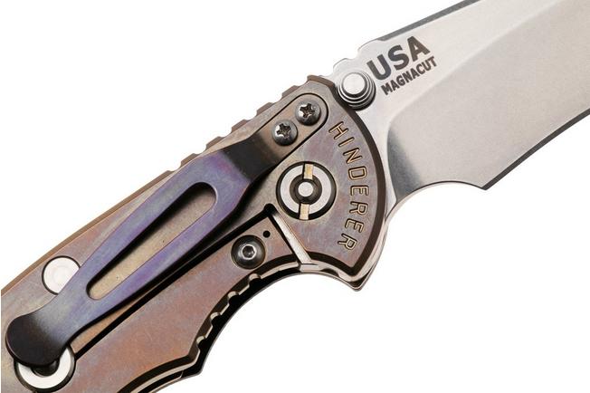 Bild für Rick Hinderer XM-18 3.5" Recurve NF KXM35NFRECSWBRBK, Stonewashed CPM MagnaCut, Stonewashed Bronze Titanium, Black G10, Taschenmesser