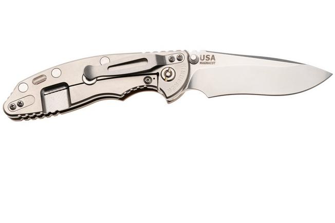 Bild für Rick Hinderer XM-18 3.5" Recurve NF KXM35NFRECSWCY, Stonewashed CPM MagnaCut, Stonewashed Titanium, Coyote G10, Taschenmesser