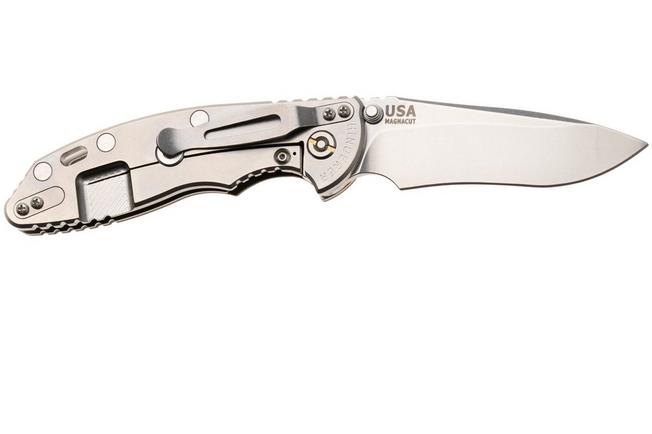 Bild für Rick Hinderer XM-18 3.5" Recurve NF KXM35NFRECSWOD, Stonewashed CPM MagnaCut, Stonewashed Titanium, OD Green G10, Taschenmesser