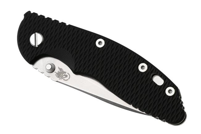 Bild für Rick Hinderer XM-18 3.5" Recurve NF KXM35NFRECWFSWBK, Stonewashed CPM MagnaCut, Working Finish Titanium, Black G10, Taschenmesser