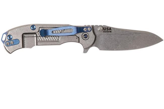 Image for Rick Hinderer MP-1 3.25" Blue Hardware pocket knife