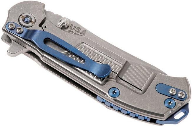 Image for Rick Hinderer MP-1 3.25" Blue Hardware pocket knife