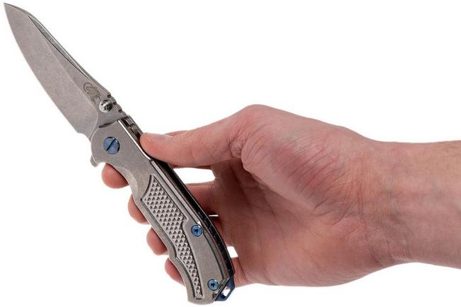 Image for Rick Hinderer MP-1 3.25" Blue Hardware pocket knife