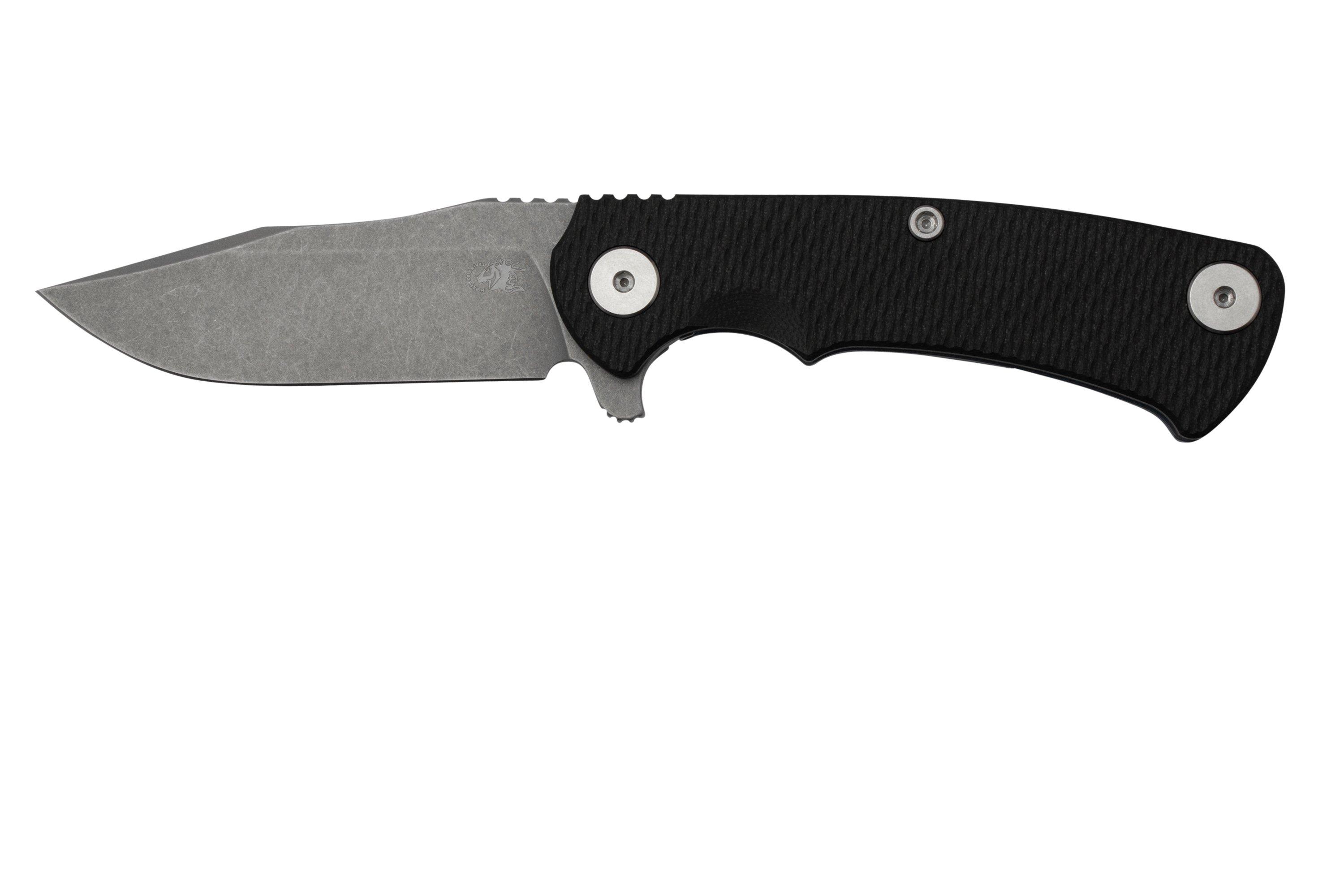 Rick Hinderer Project X, MagnaCut Clip point, Battle Blue, Black G10 ...