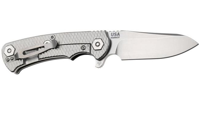 Afbeelding voor Rick Hinderer Project X PJX-MC-SF-SW-BK, Stonewashed CPM MagnaCut Sheepsfoot, Stonewashed Titanium, Black G10, zakmes