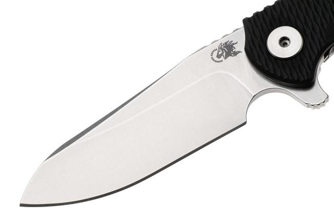 Afbeelding voor Rick Hinderer Project X PJX-MC-SF-SW-BK, Stonewashed CPM MagnaCut Sheepsfoot, Stonewashed Titanium, Black G10, zakmes