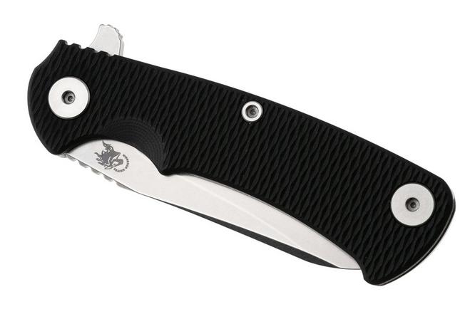 Afbeelding voor Rick Hinderer Project X PJX-MC-SF-SW-BK, Stonewashed CPM MagnaCut Sheepsfoot, Stonewashed Titanium, Black G10, zakmes