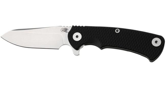 Afbeelding voor Rick Hinderer Project X PJX-MC-SF-WF-BK, Stonewashed CPM MagnaCut Sheepsfoot, Working Finish Titanium, Black G10, zakmes