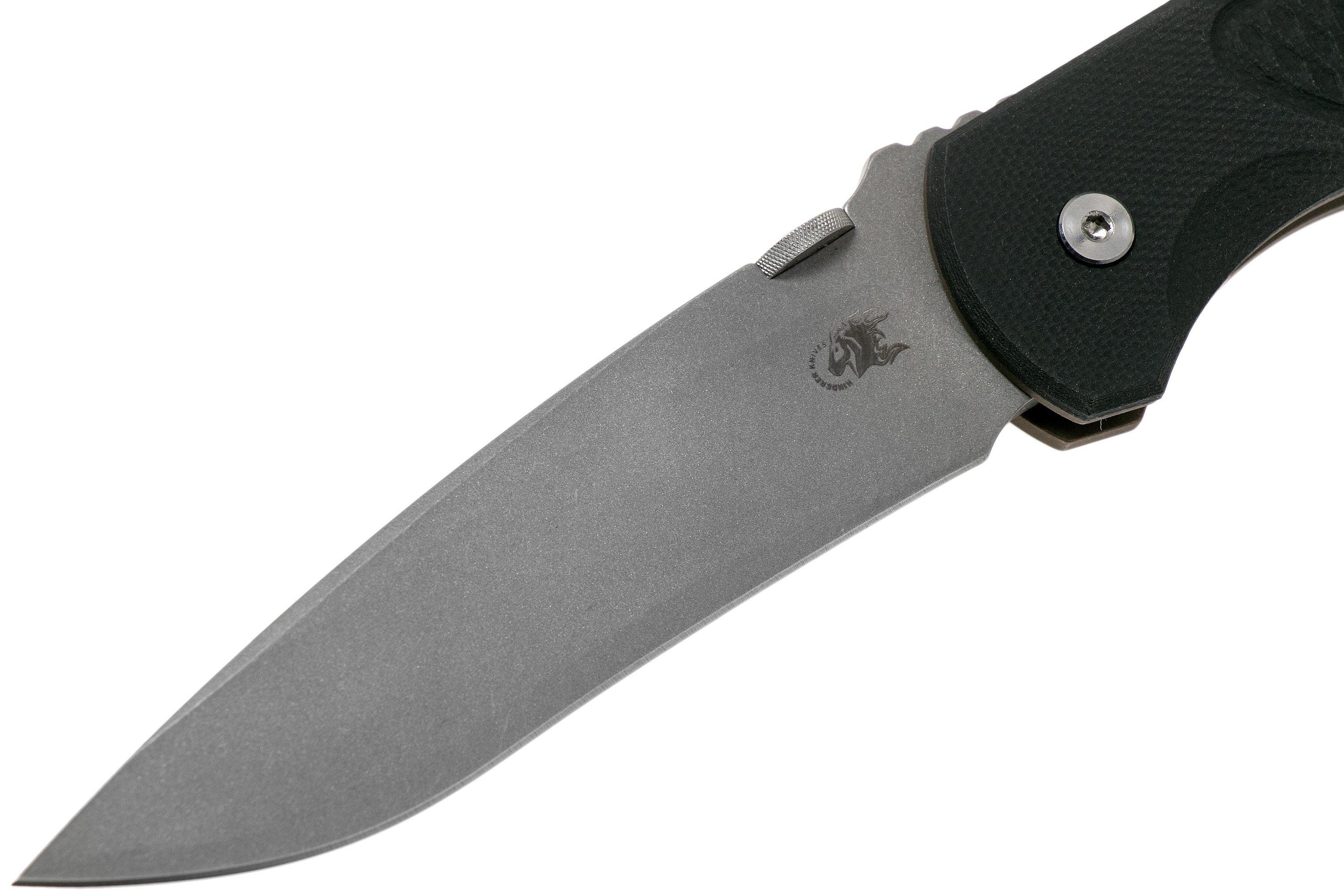 Rick Hinderer FireTac Recurve Battle Bronze, Black G10 navalha, Rick ...