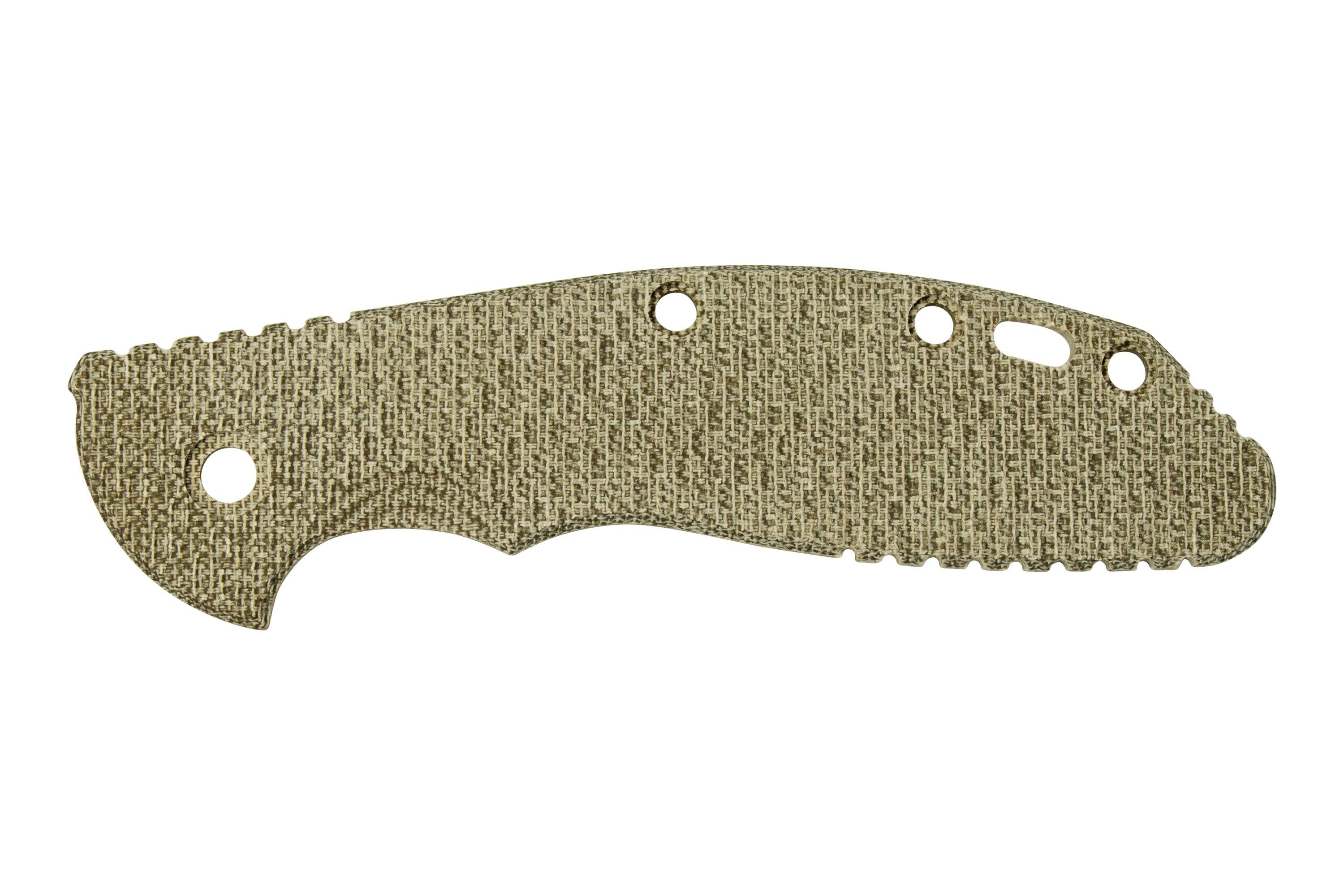 Rick Hinderer XM24 scale, Textured OD Green Canvas Micarta