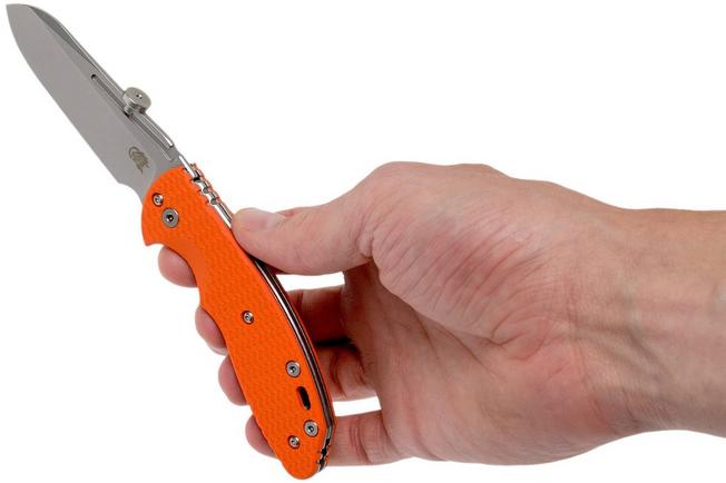 Image for Rick Hinderer XM Slippy 3" Sheepfoot 20CV Orange G10 slipjoint pocket knife