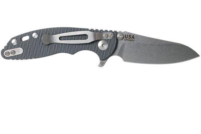 Image for Rick Hinderer XM18 3” Skinny Sheepfoot Linerlock, Grey G10 pocket knife