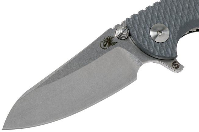 Image for Rick Hinderer XM18 3” Skinny Sheepfoot Linerlock, Grey G10 pocket knife