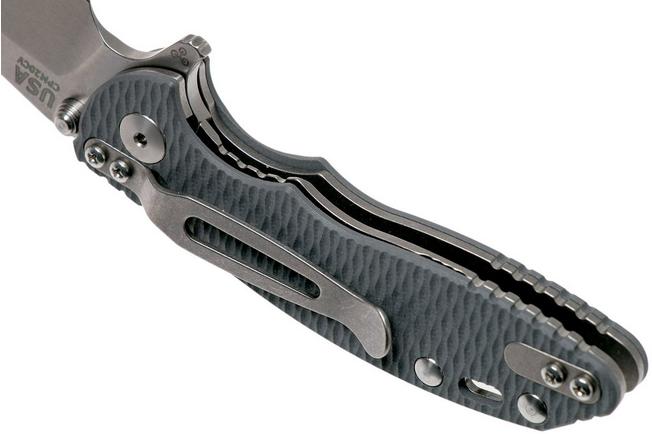 Image for Rick Hinderer XM18 3” Skinny Sheepfoot Linerlock, Grey G10 pocket knife