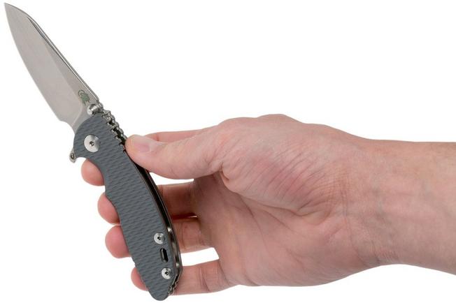 Image for Rick Hinderer XM18 3” Skinny Sheepfoot Linerlock, Grey G10 pocket knife