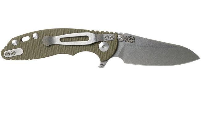 Image for Rick Hinderer XM18 3” Skinny Sheepfoot Linerlock, OD Green G10 pocket knife