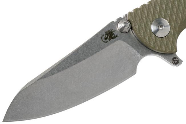 Image for Rick Hinderer XM18 3” Skinny Sheepfoot Linerlock, OD Green G10 pocket knife