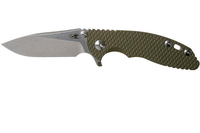 Image for Rick Hinderer XM18 3” Skinny Slicer Linerlock, OD Green G10 pocket knife