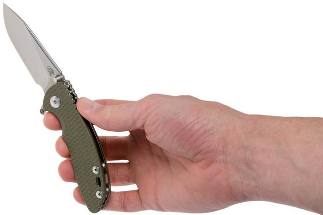 Image for Rick Hinderer XM18 3” Skinny Slicer Linerlock, OD Green G10 pocket knife