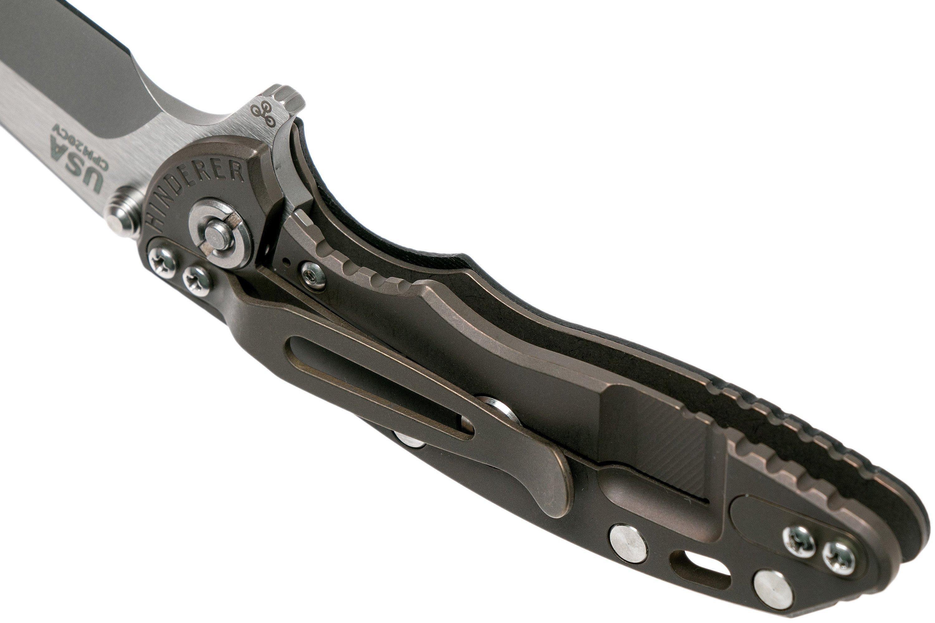 Rick Hinderer XM-18 3” Spanto Gen 4 CPM 20CV Black G10, Battle Bronze ...