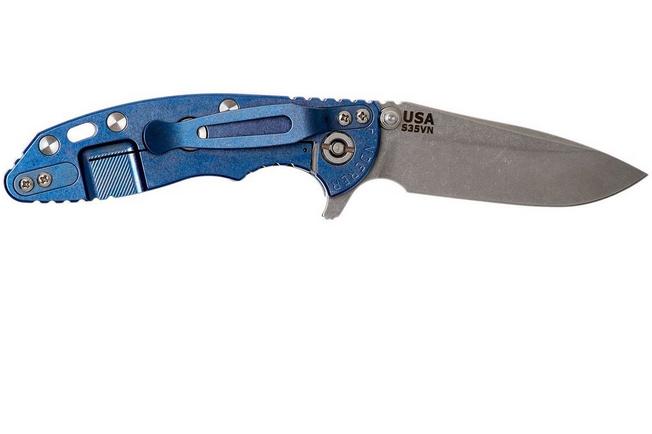 Image for Rick Hinderer XM-18 3" Spearpoint S35VN, blue/black G10 pocket knife