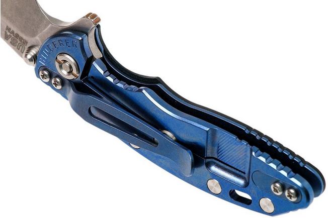 Image for Rick Hinderer XM-18 3" Spearpoint S35VN, blue/black G10 pocket knife