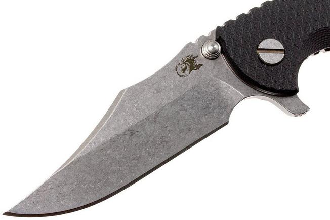 Image for Rick Hinderer XM-18 3.5" Bowie S35VN, black G10 pocket knife